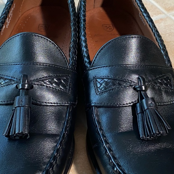 Allen Edmonds Maxfield Black Tassel Leather Loafers USA Made size 9.5 - Picture 5 of 11